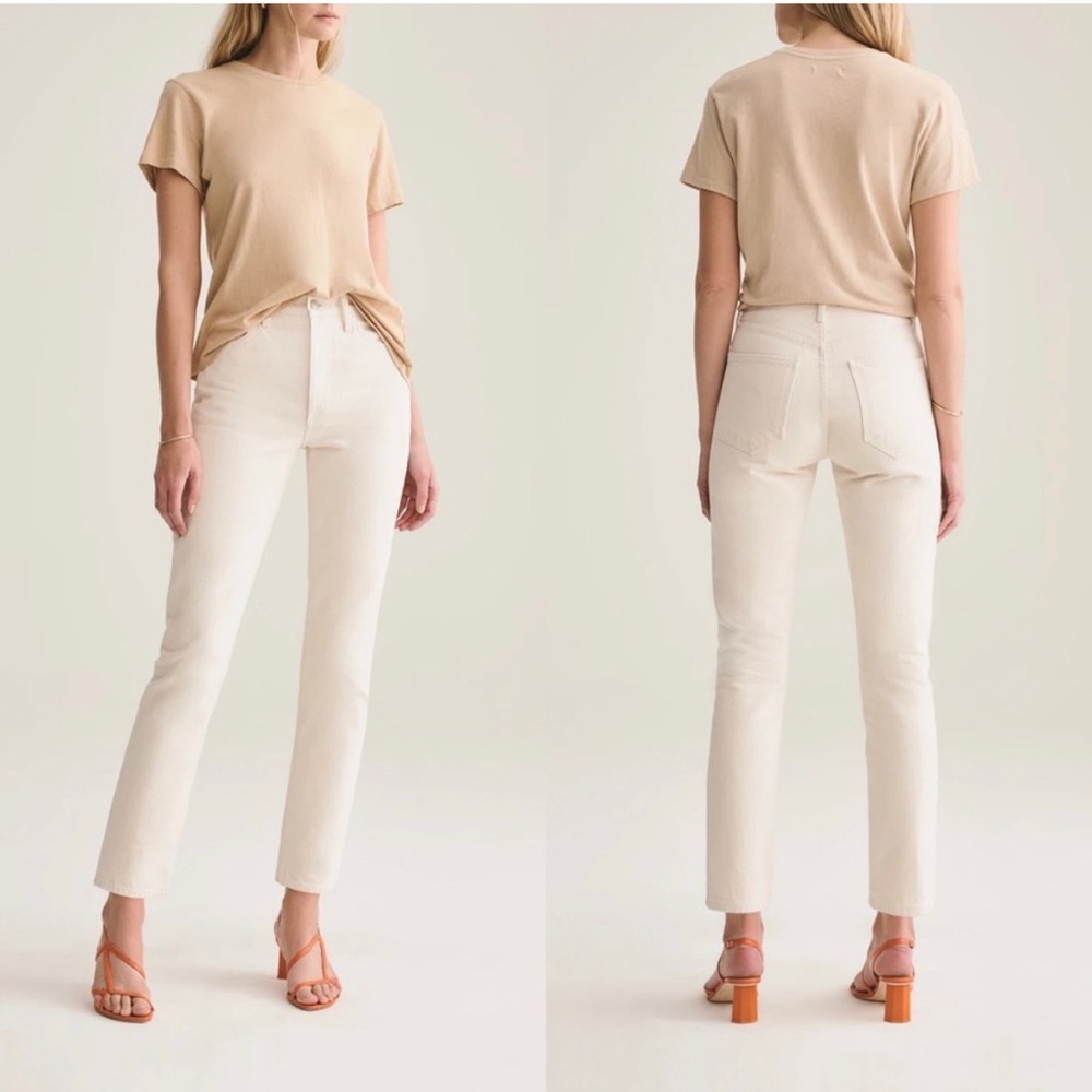AGOLDE Remy High Rise Straight Leg Jeans in Paper NWT